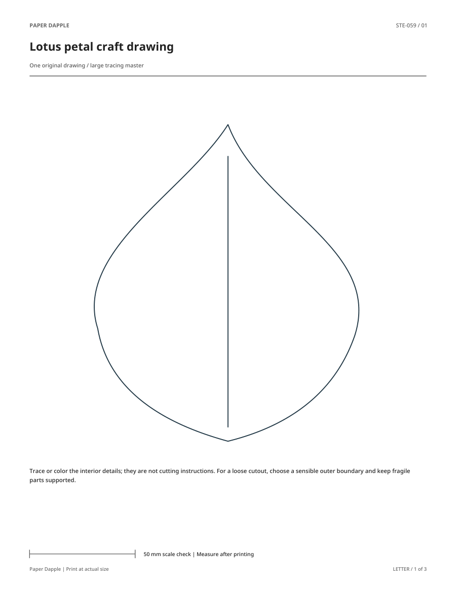 Preview of Lotus petal craft drawing