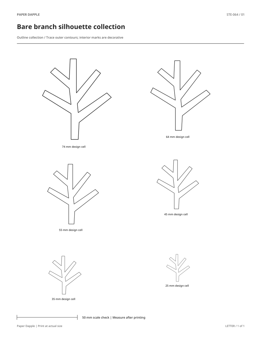 Preview of Bare branch silhouette collection