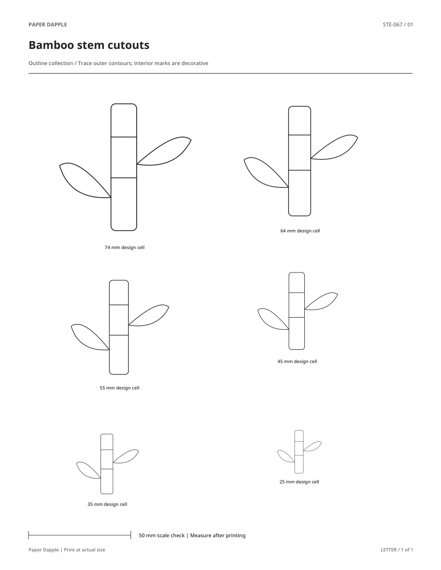 Preview of Bamboo stem cutouts