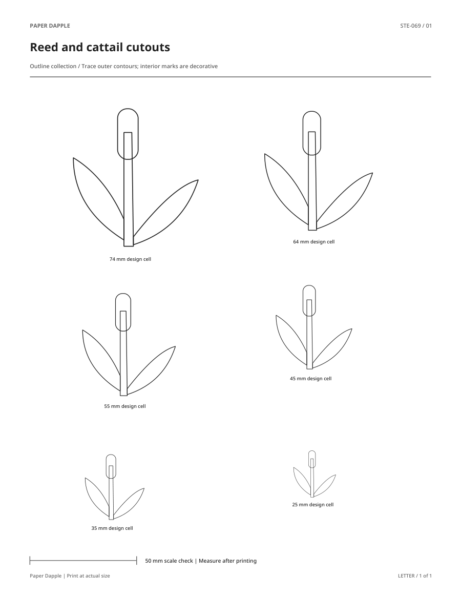 Preview of Reed and cattail cutouts