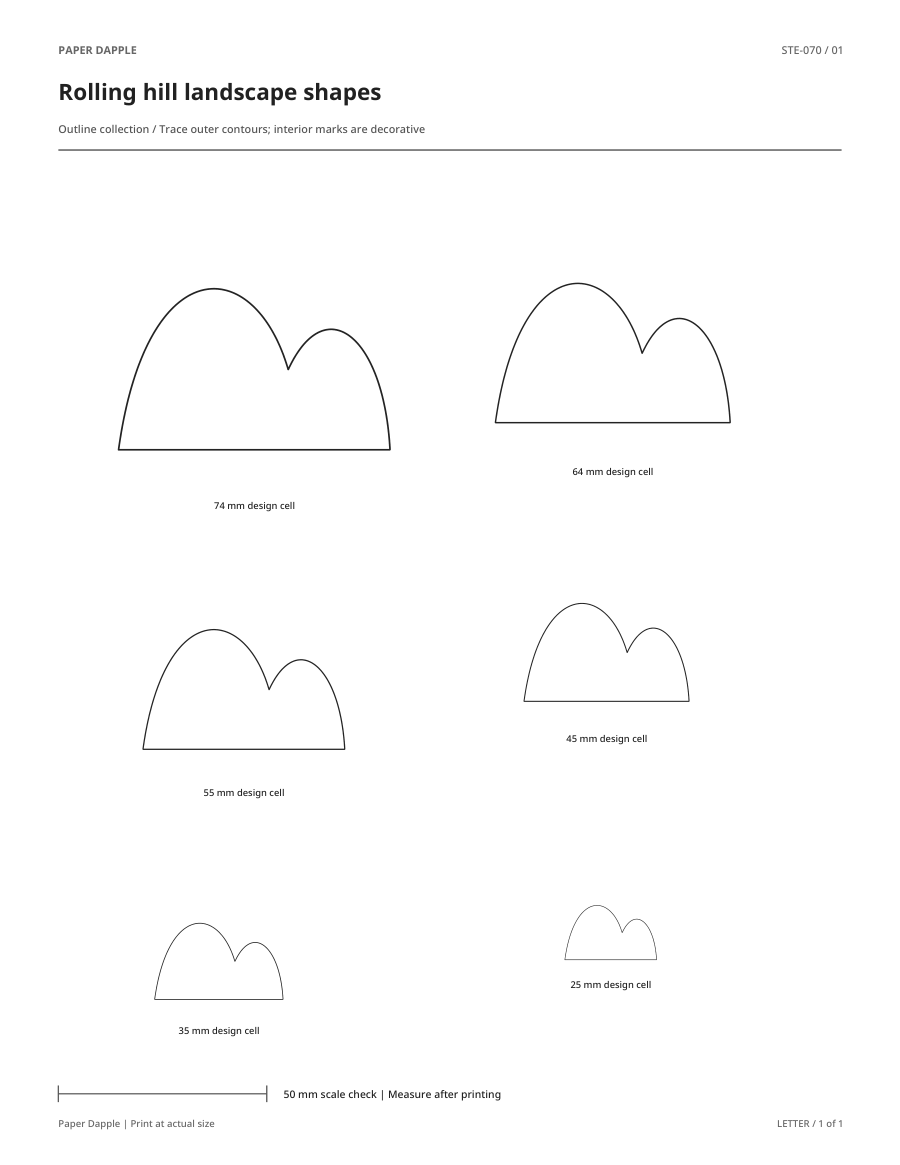 Preview of Rolling hill landscape shapes