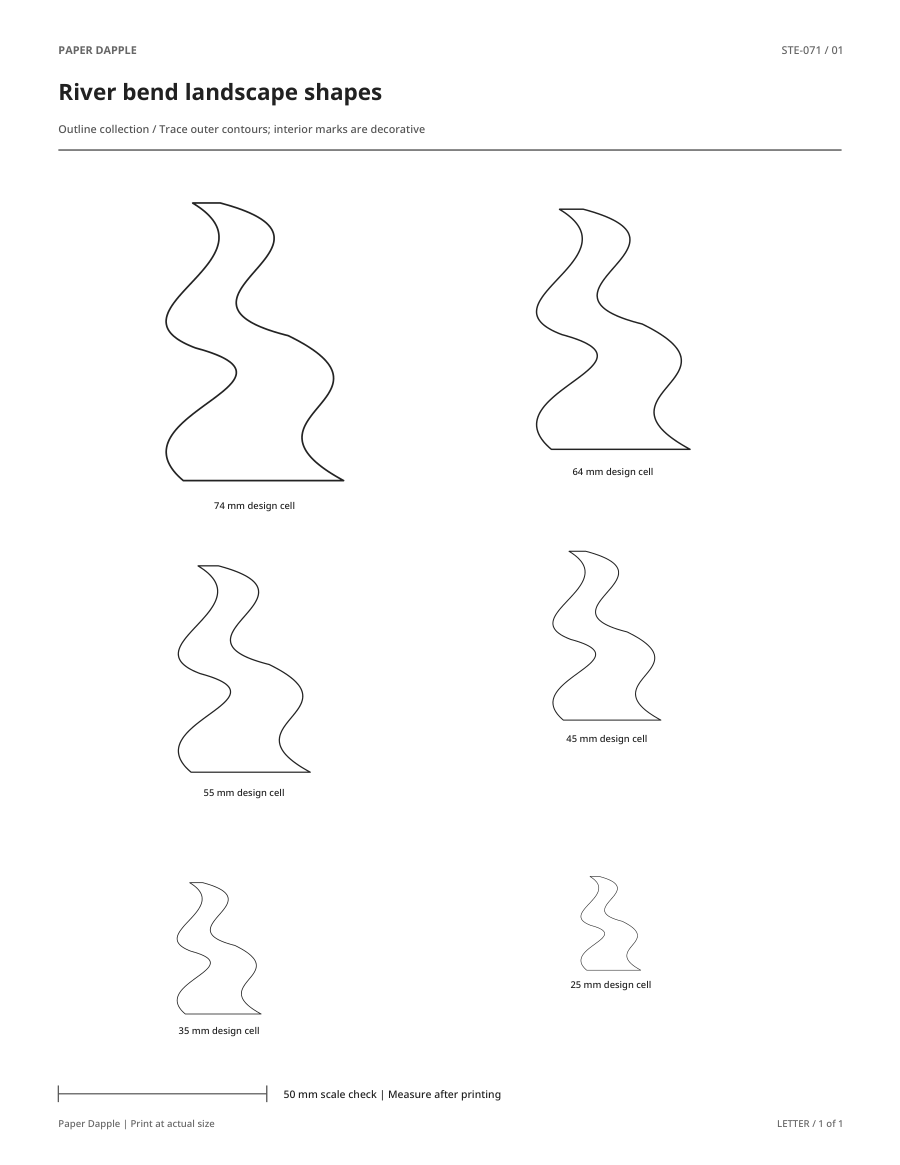 Preview of River bend landscape shapes