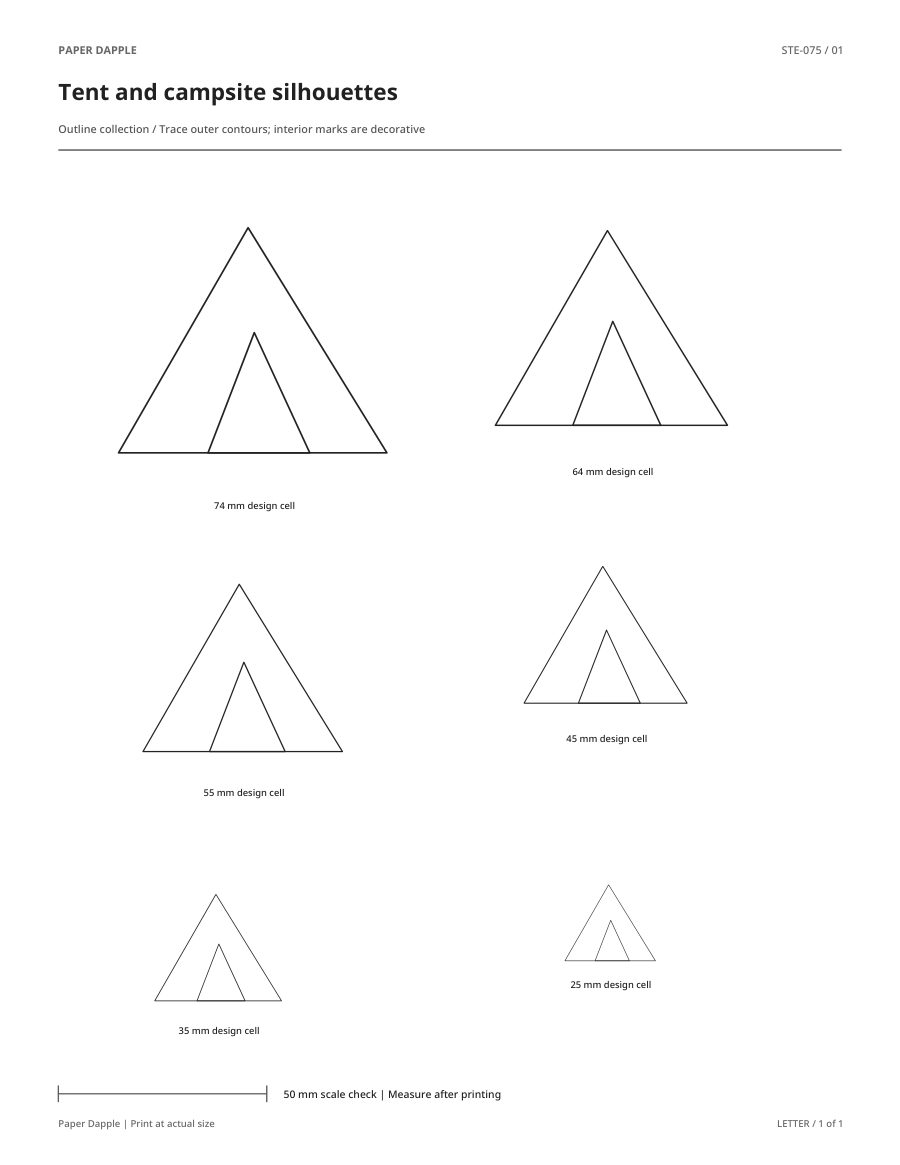Preview of Tent and campsite silhouettes