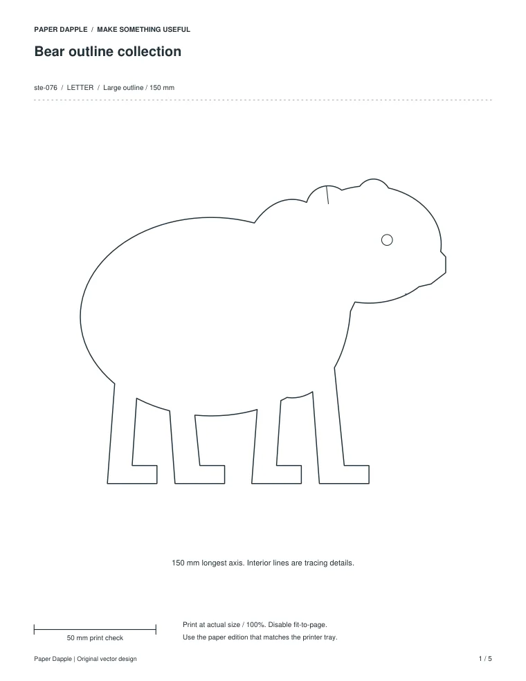 Preview of Bear outline collection