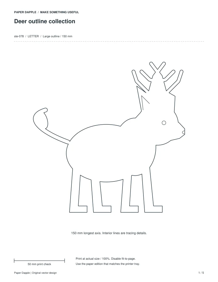 Preview of Deer outline collection
