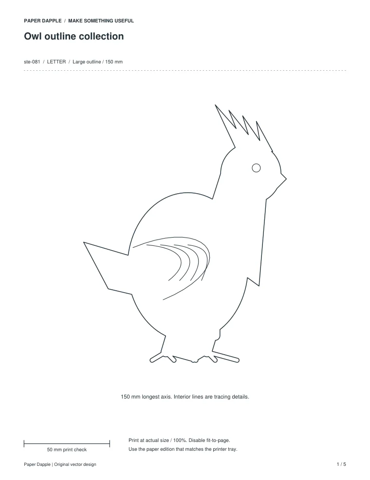 Preview of Owl outline collection