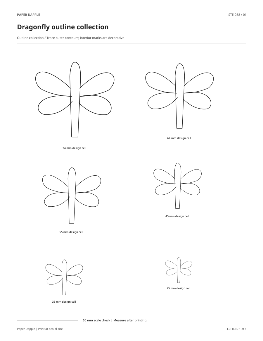 Preview of Dragonfly outline collection