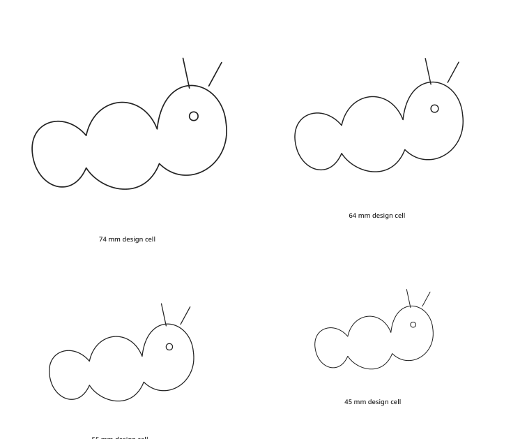 Preview of Worm and caterpillar cutouts