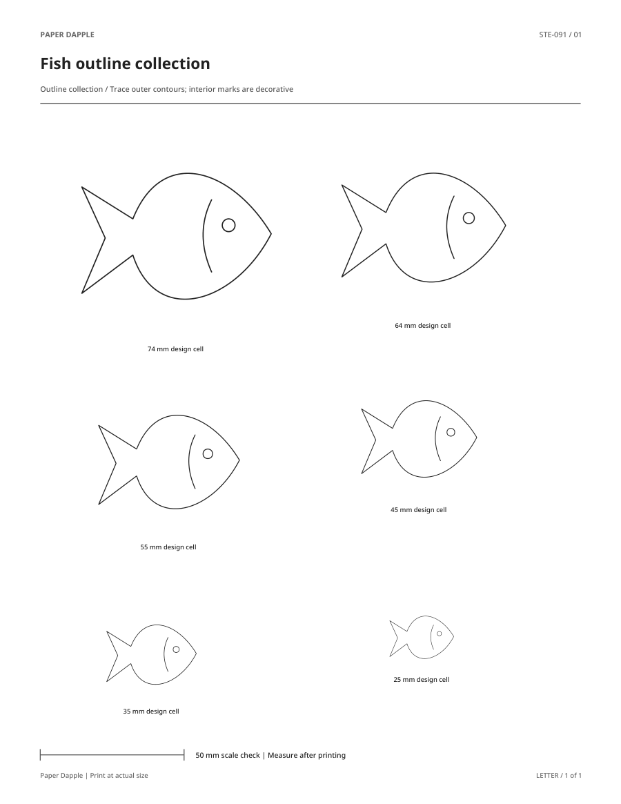 Preview of Fish outline collection