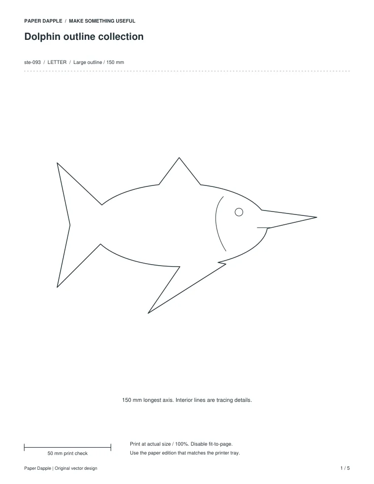 Preview of Dolphin outline collection