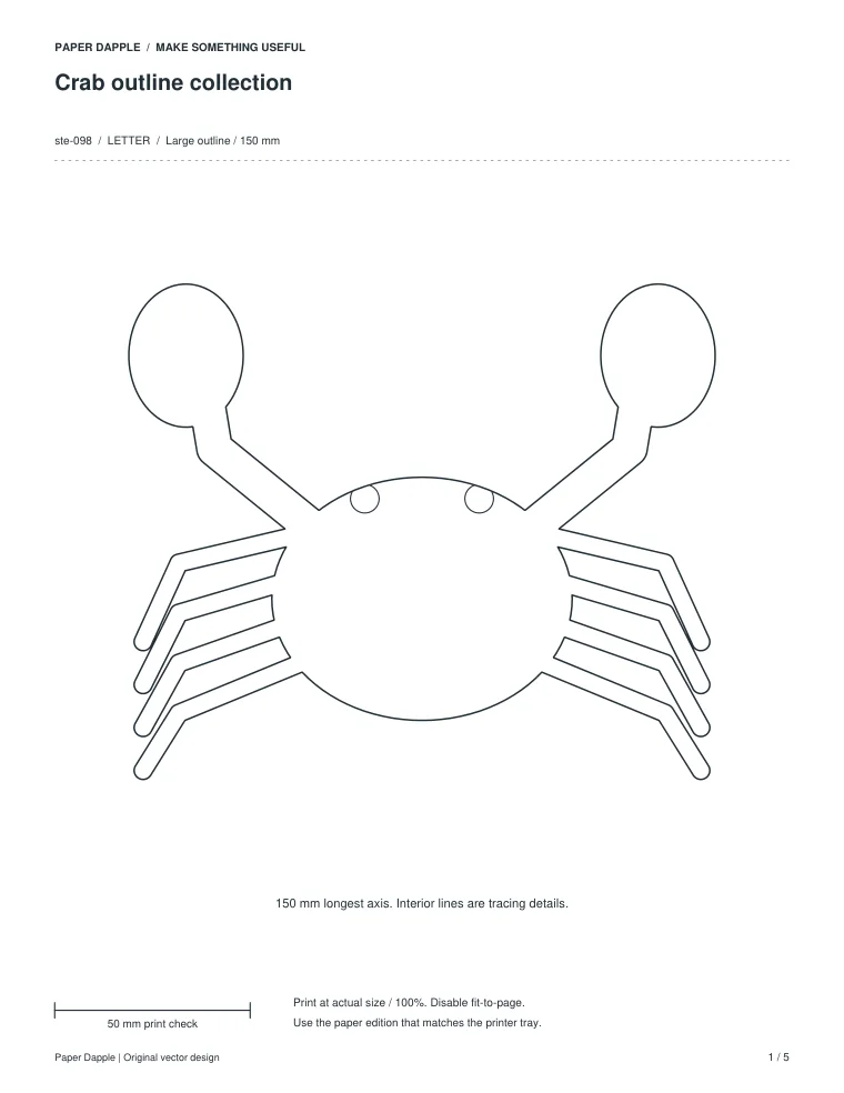 Preview of Crab outline collection