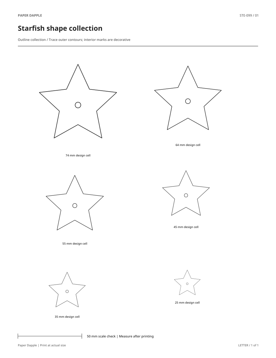 Preview of Starfish shape collection