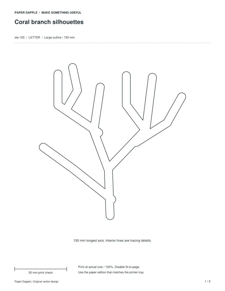 Preview of Coral branch silhouettes