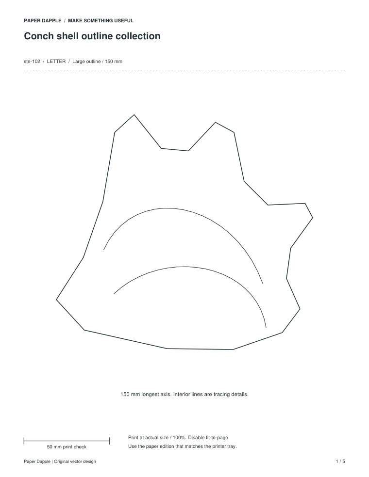 Preview of Conch shell outline collection