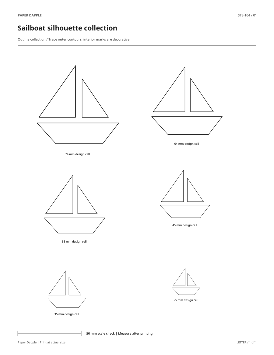 Preview of Sailboat silhouette collection