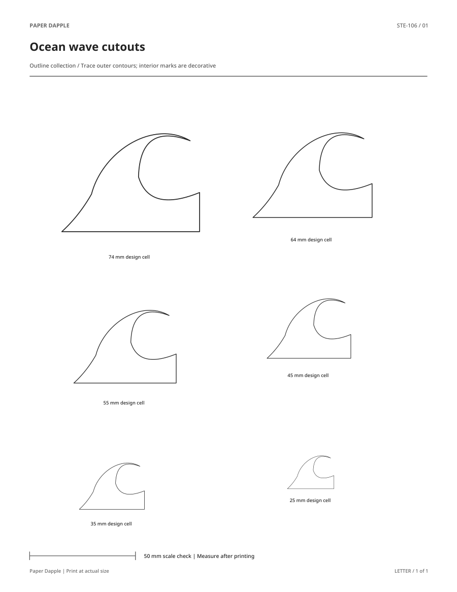 Preview of Ocean wave cutouts