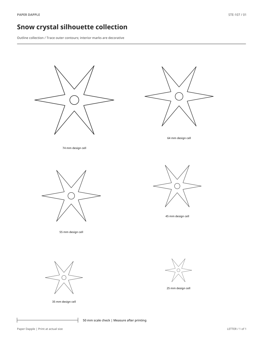 Preview of Snow crystal silhouette collection