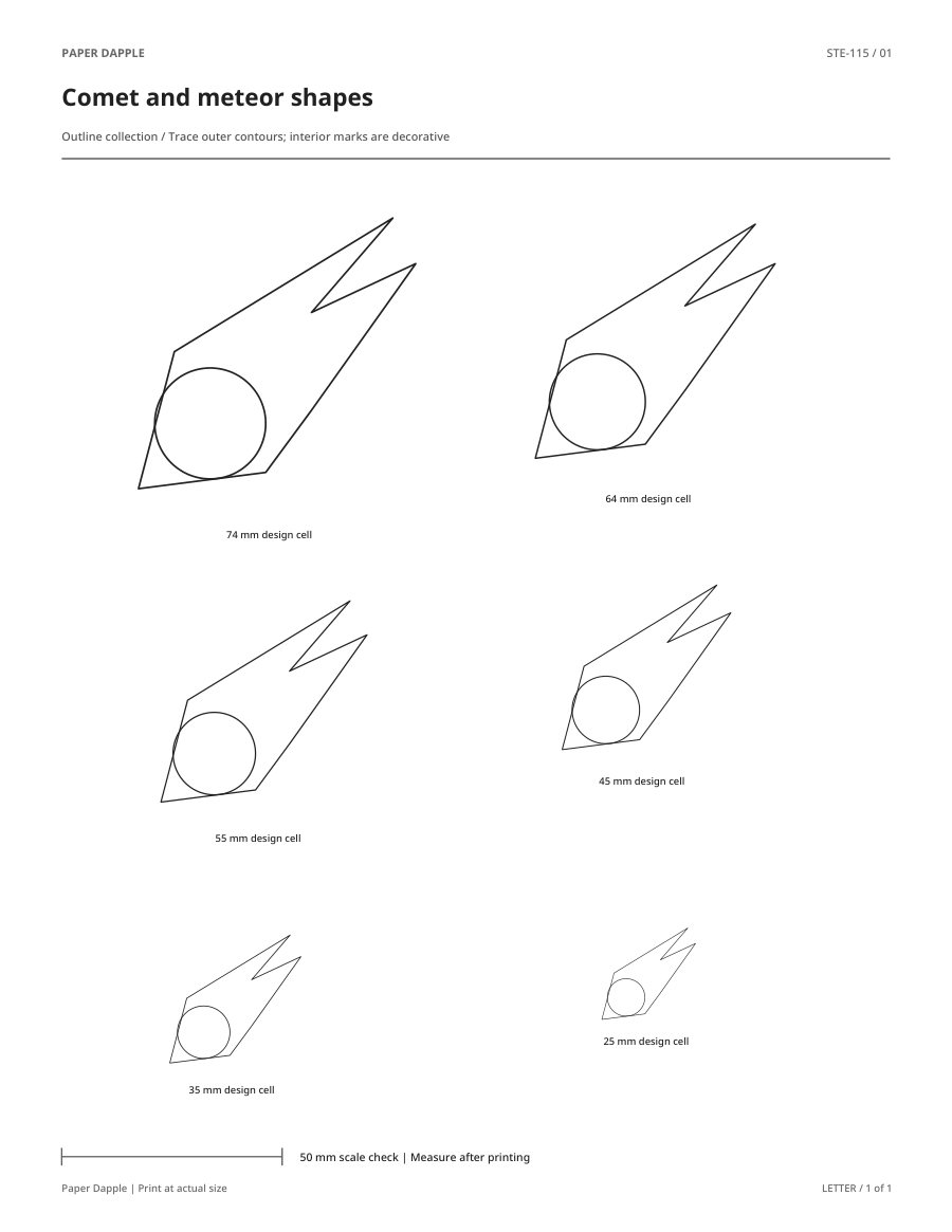 Preview of Comet and meteor shapes