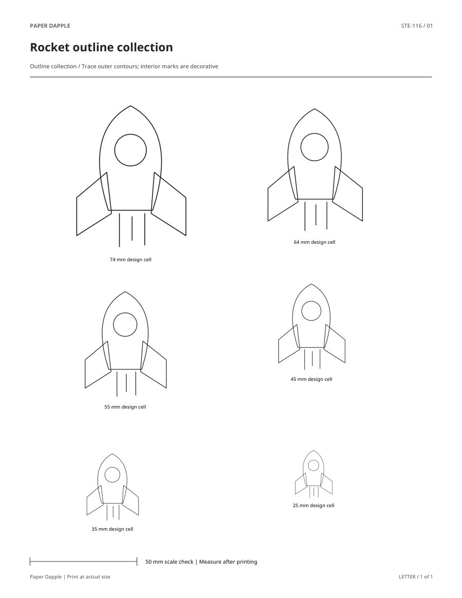 Preview of Rocket outline collection