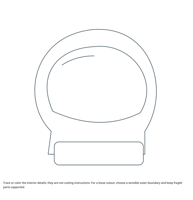 Preview of Astronaut helmet craft drawing