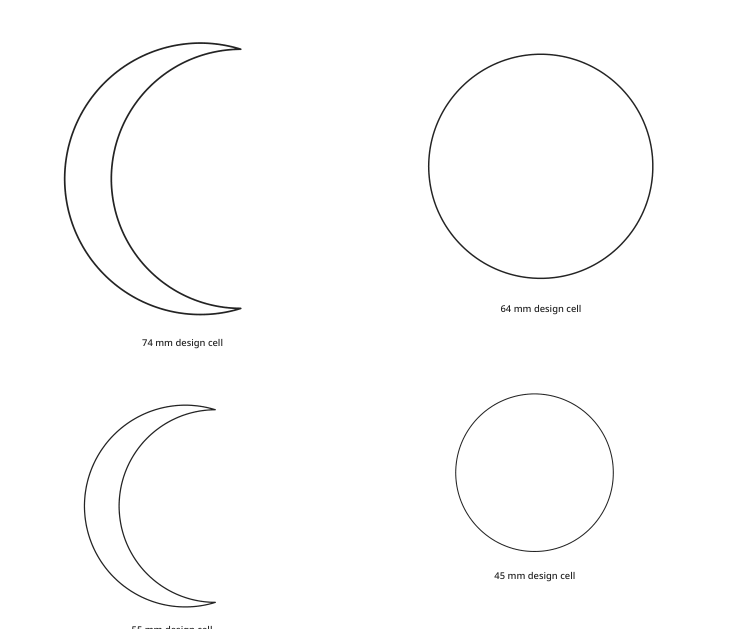 Preview of Moon phase silhouette collection