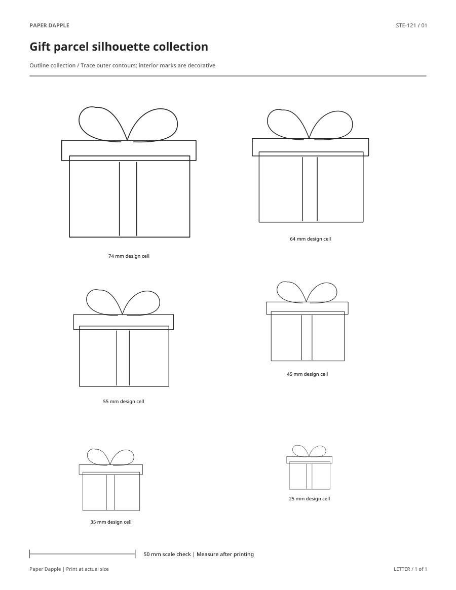 Preview of Gift parcel silhouette collection