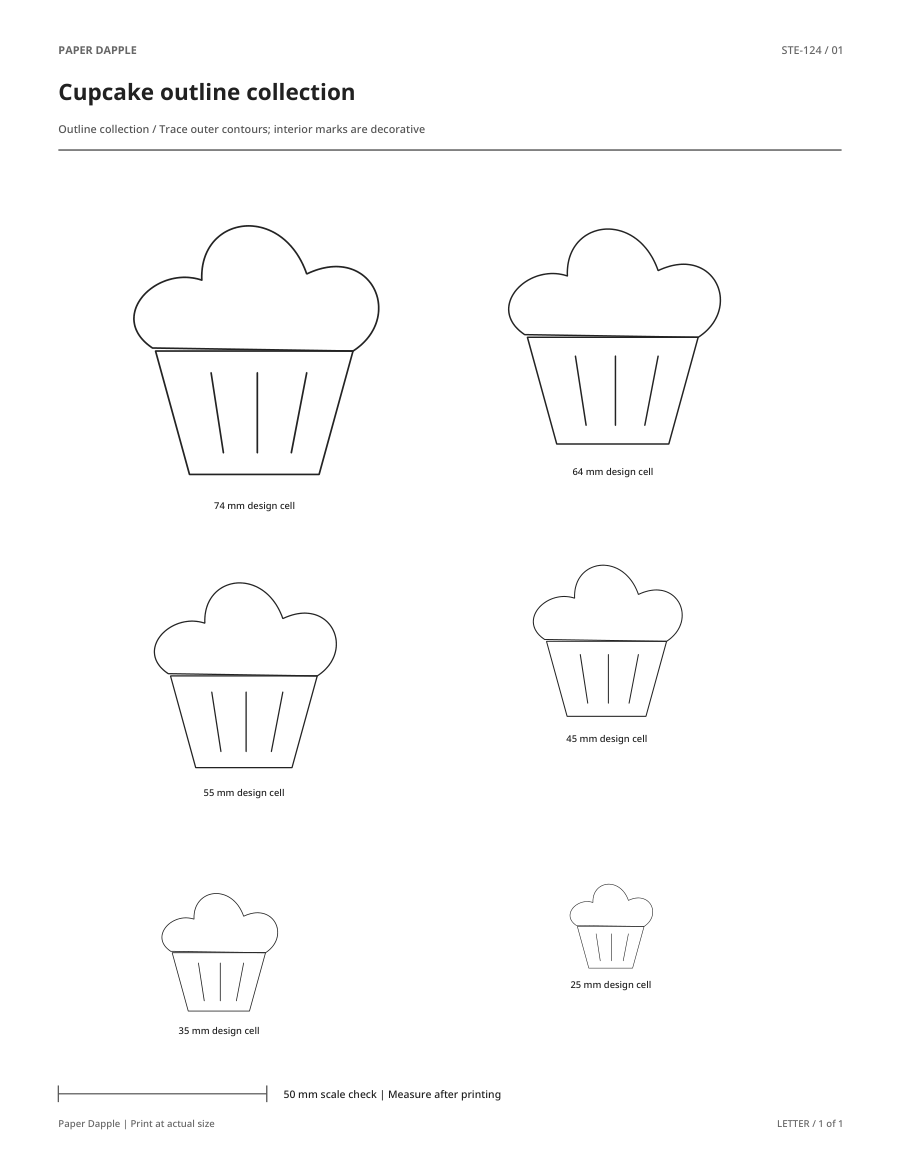 Preview of Cupcake outline collection