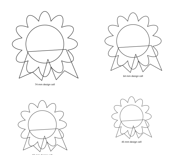 Preview of Ribbon award silhouettes
