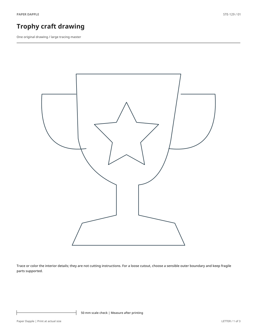 Preview of Trophy craft drawing