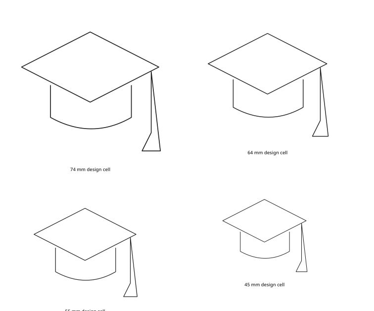 Preview of Graduation cap cutouts
