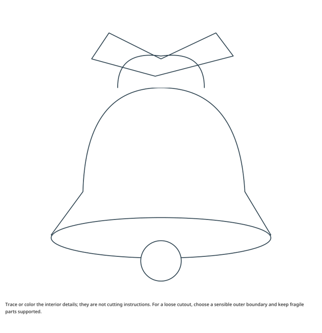 Preview of Wedding bell craft drawing