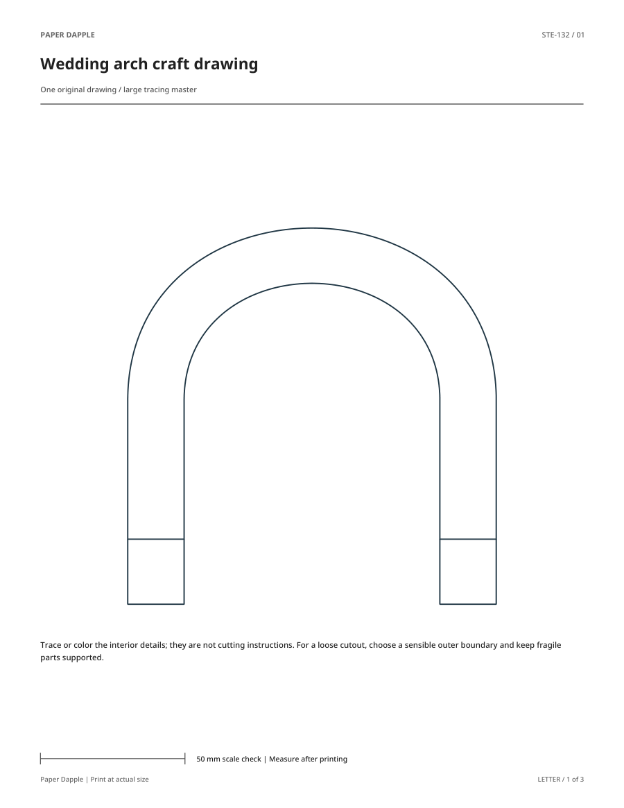 Preview of Wedding arch craft drawing