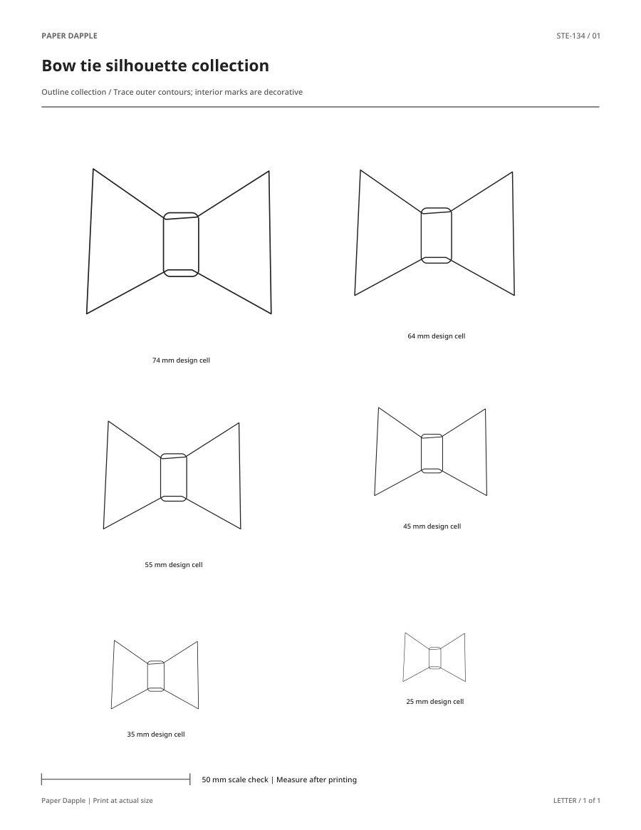 Preview of Bow tie silhouette collection