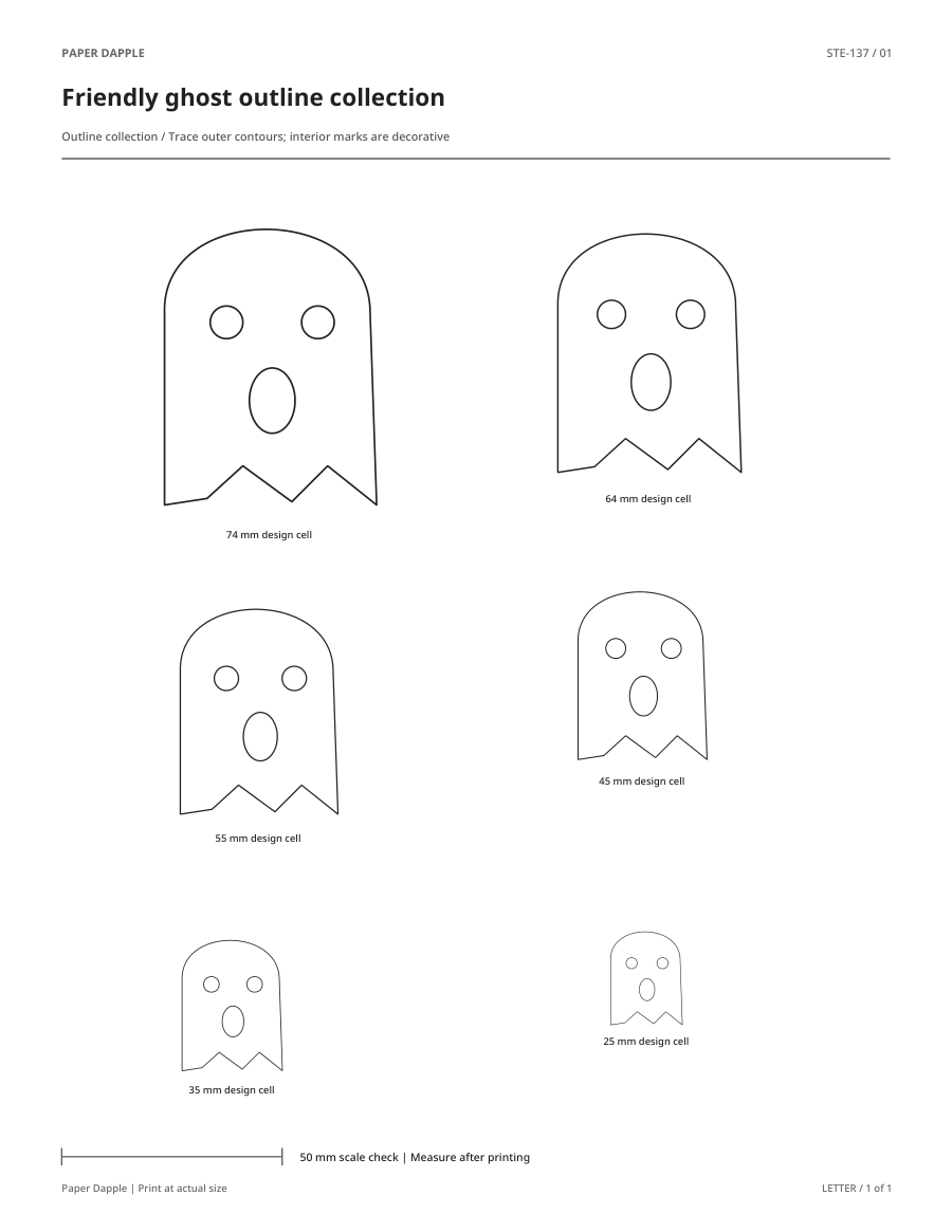 Preview of Friendly ghost outline collection