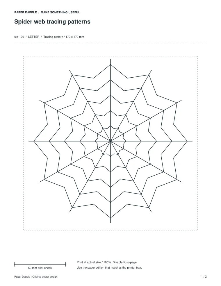 Preview of Spider web tracing patterns
