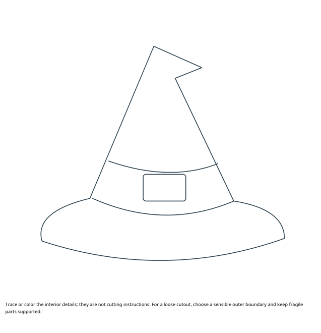 Preview of Witch hat craft drawing