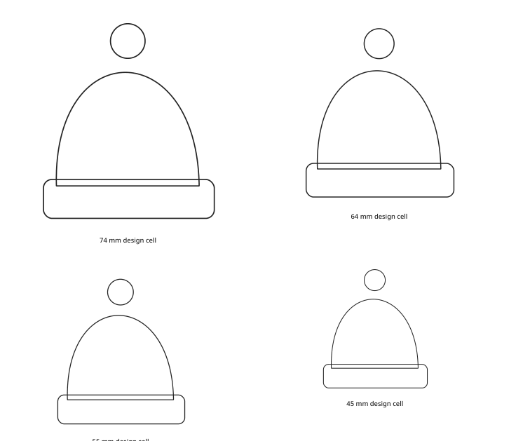 Preview of Winter hat outline collection