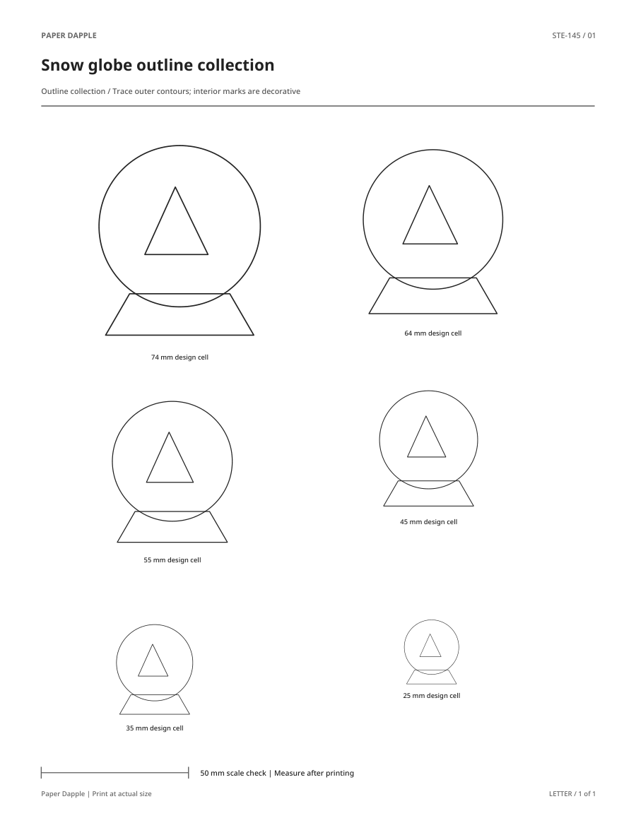 Preview of Snow globe outline collection