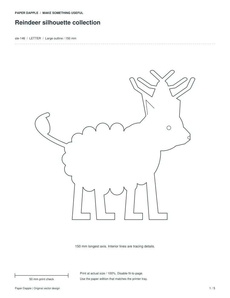 Preview of Reindeer silhouette collection