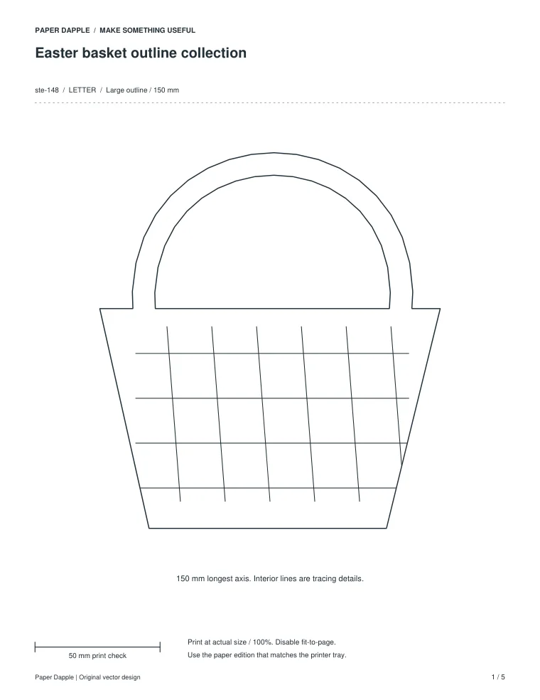 Preview of Easter basket outline collection