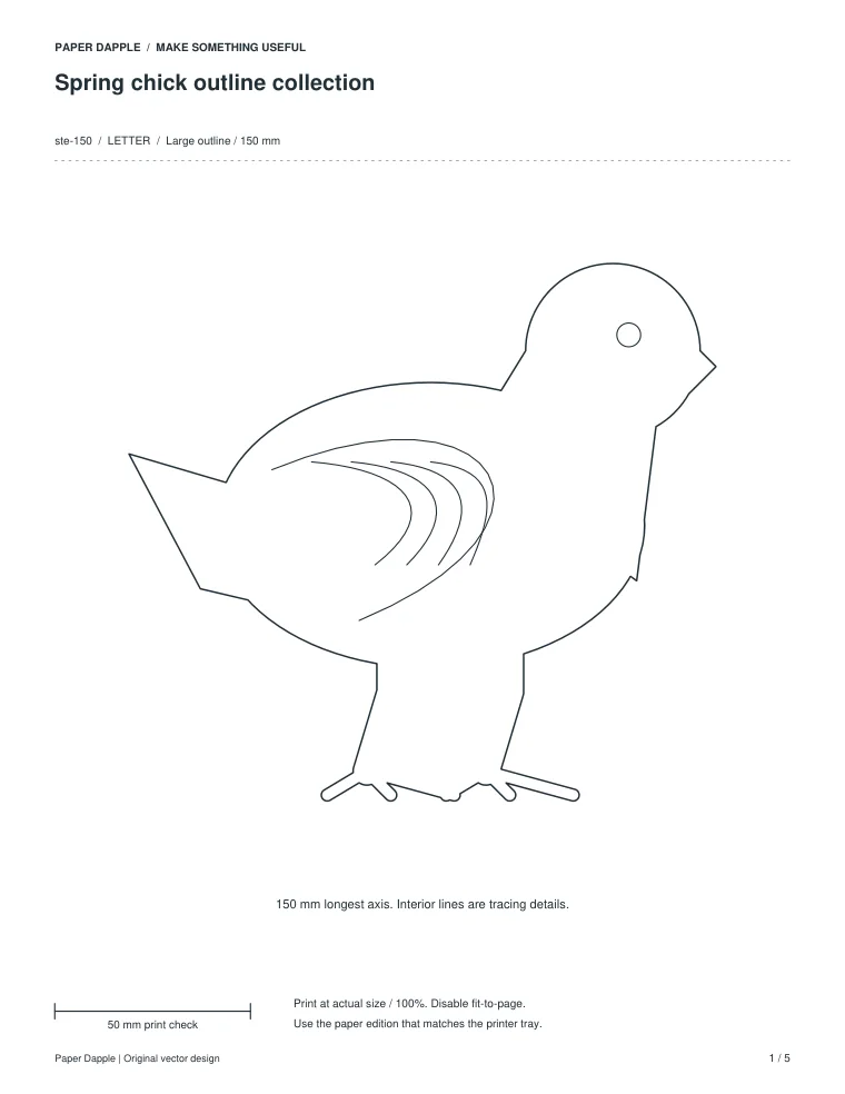 Preview of Spring chick outline collection