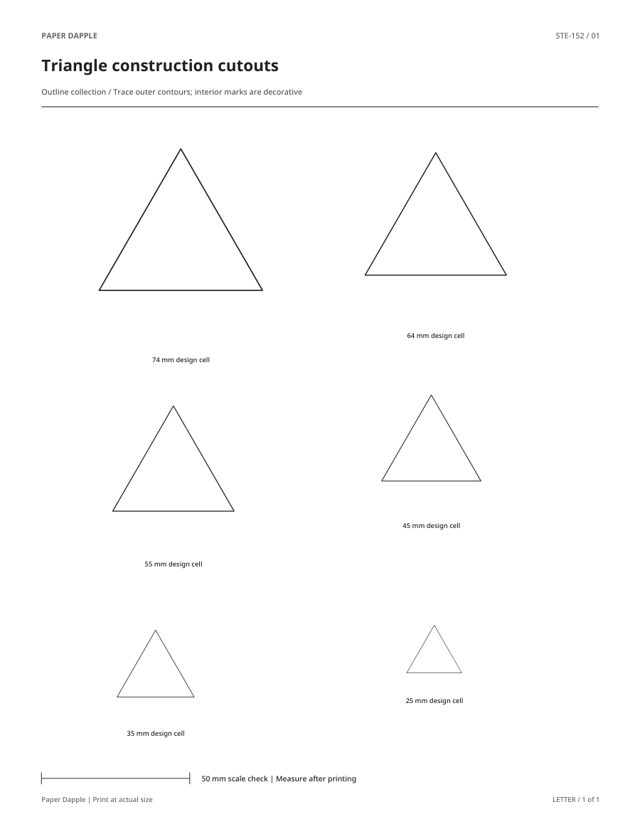 Preview of Triangle construction cutouts