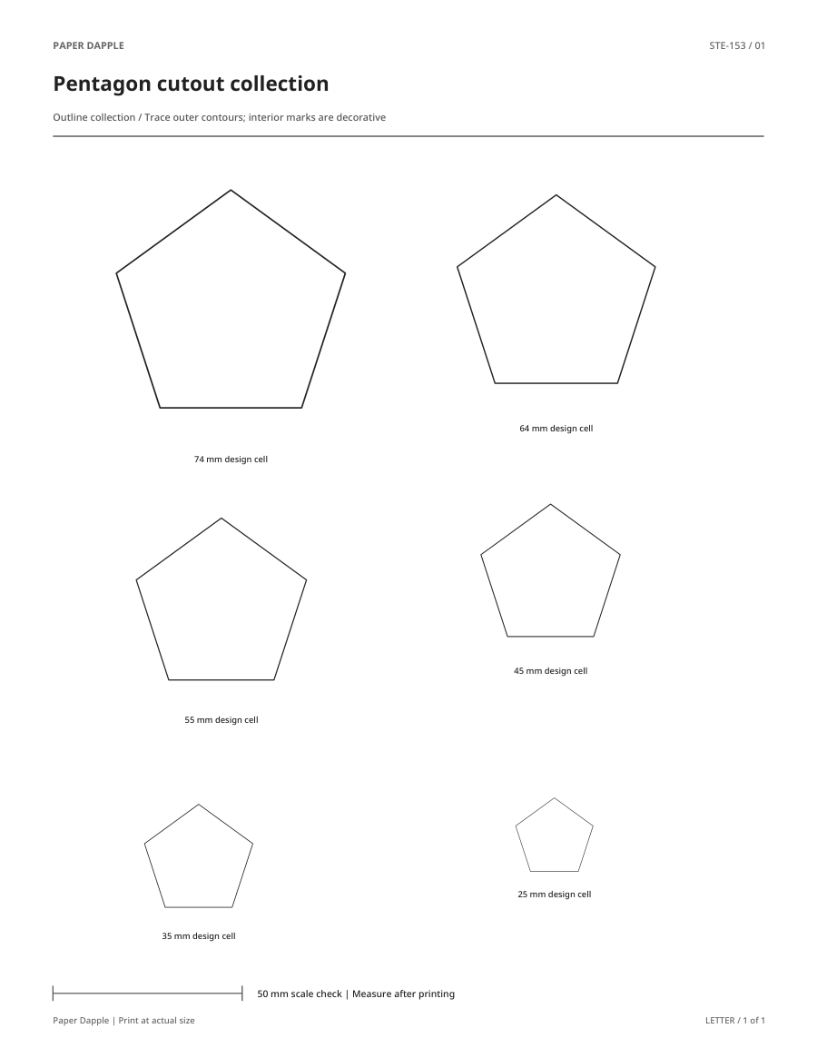 Preview of Pentagon cutout collection