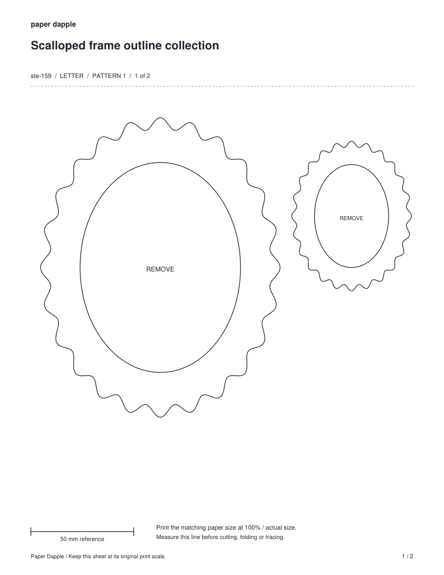 Preview of Scalloped frame outline collection