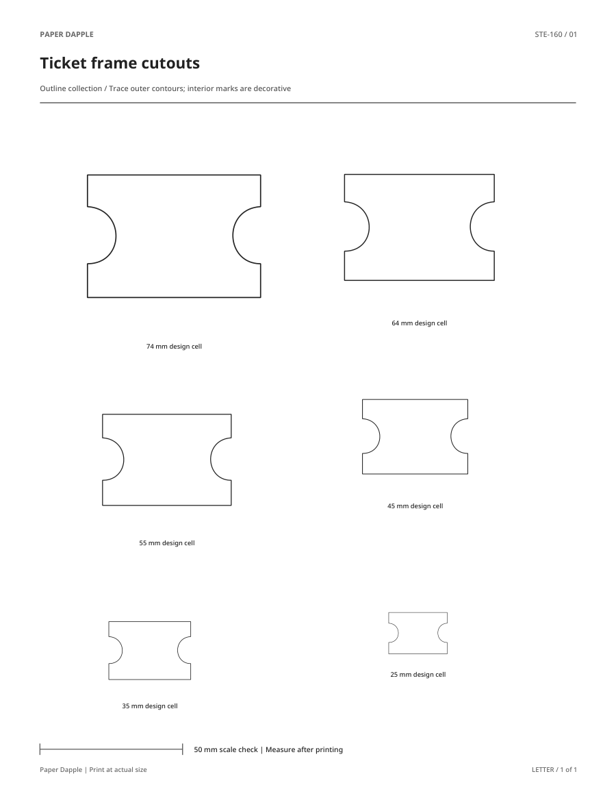 Preview of Ticket frame cutouts