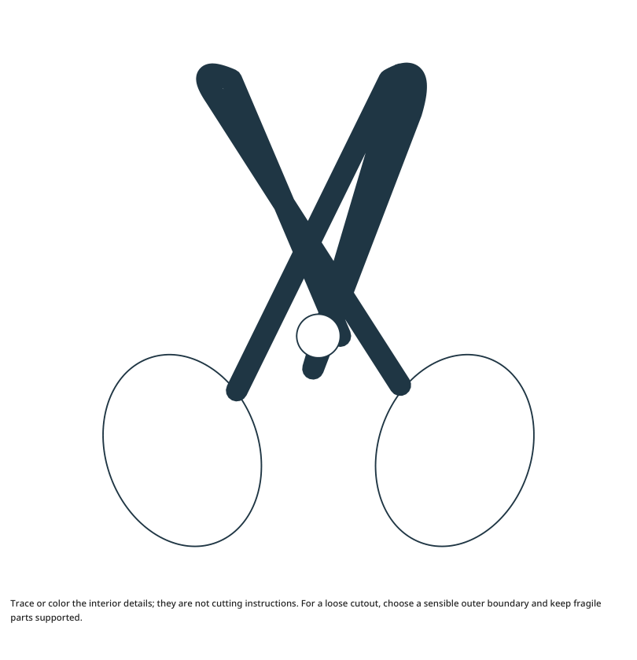 Preview of Scissors craft drawing