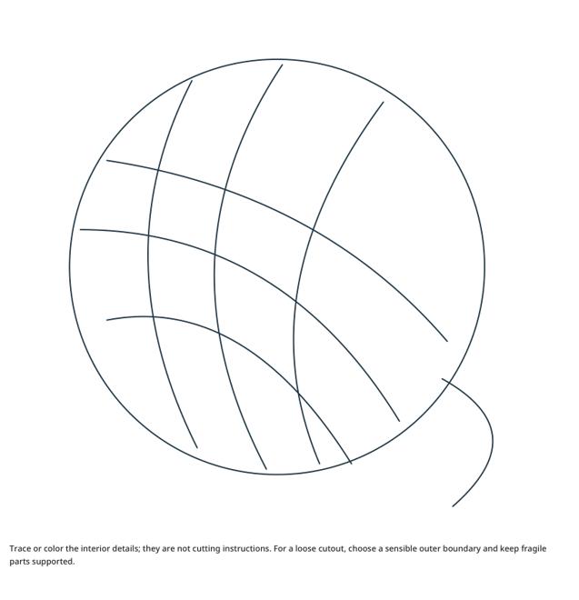 Preview of Yarn ball craft drawing
