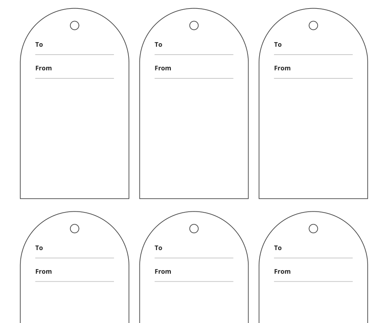 Preview of Arch-top gift tags