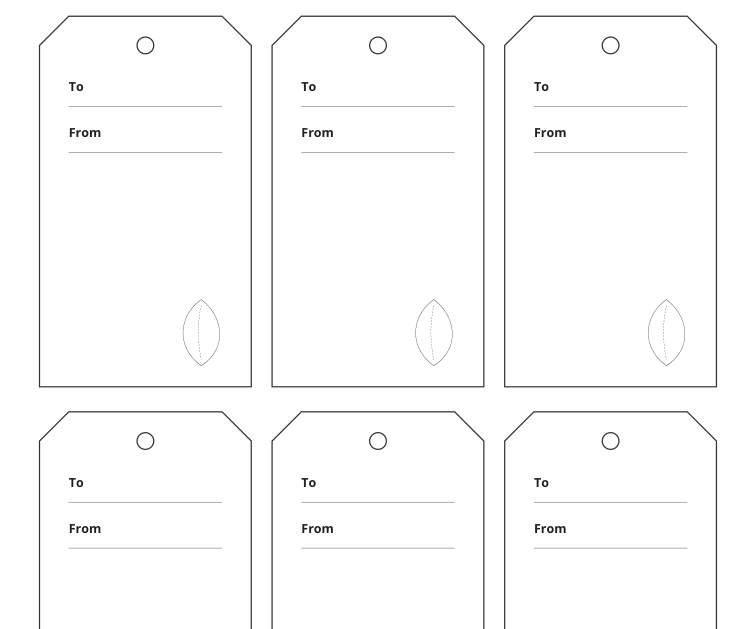 Preview of Botanical gift tags