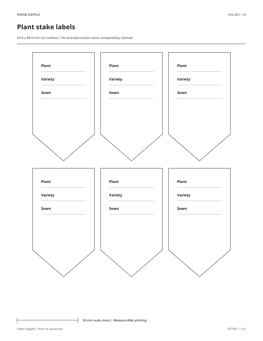 Preview of Plant stake labels